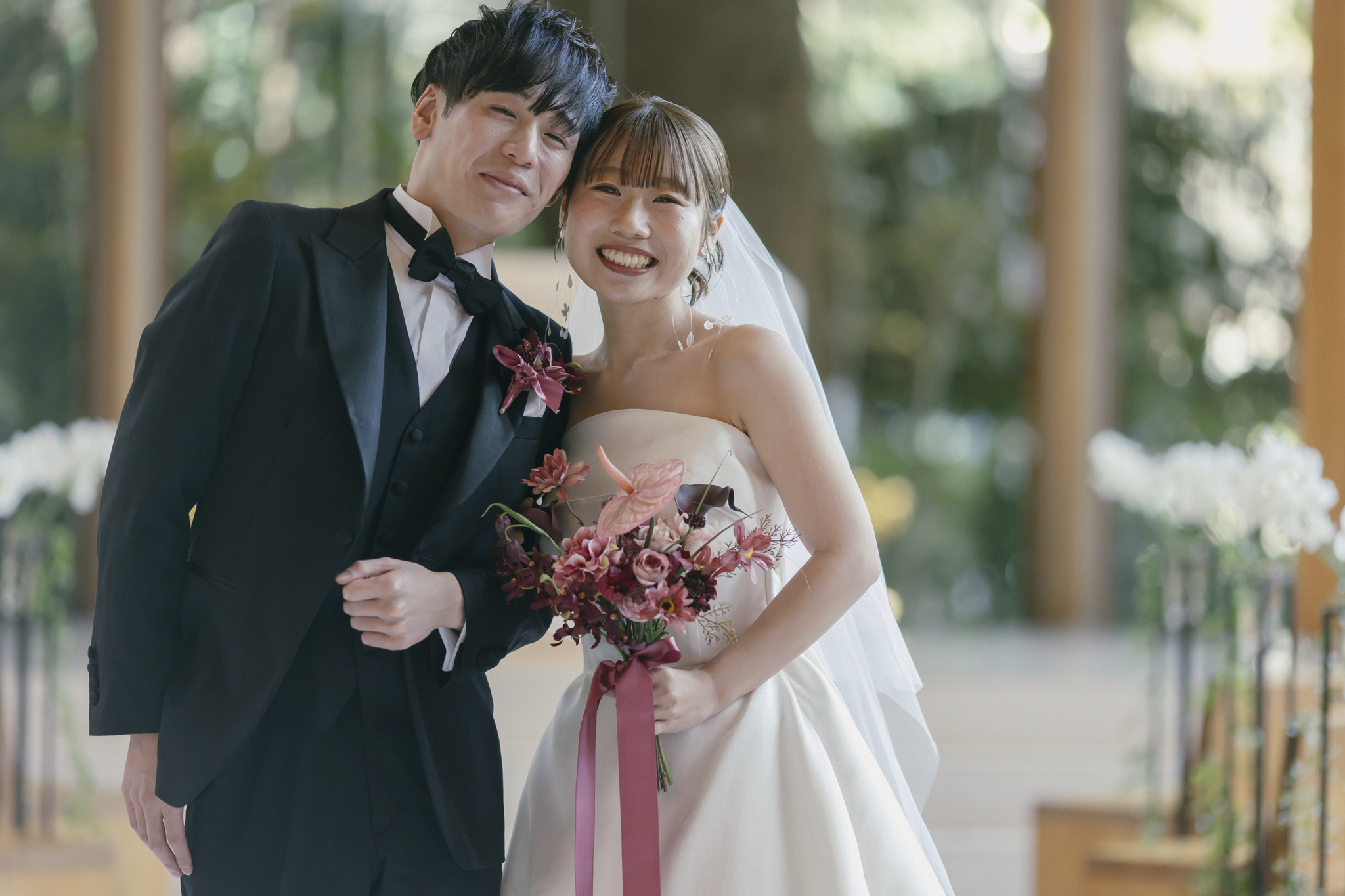 森の教会　挙式前フォト