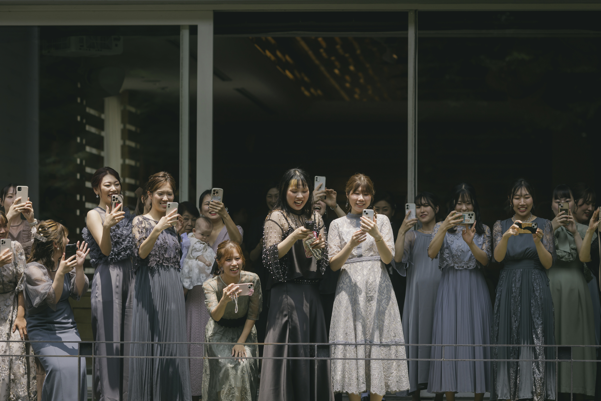 ボート入場　テラス　池