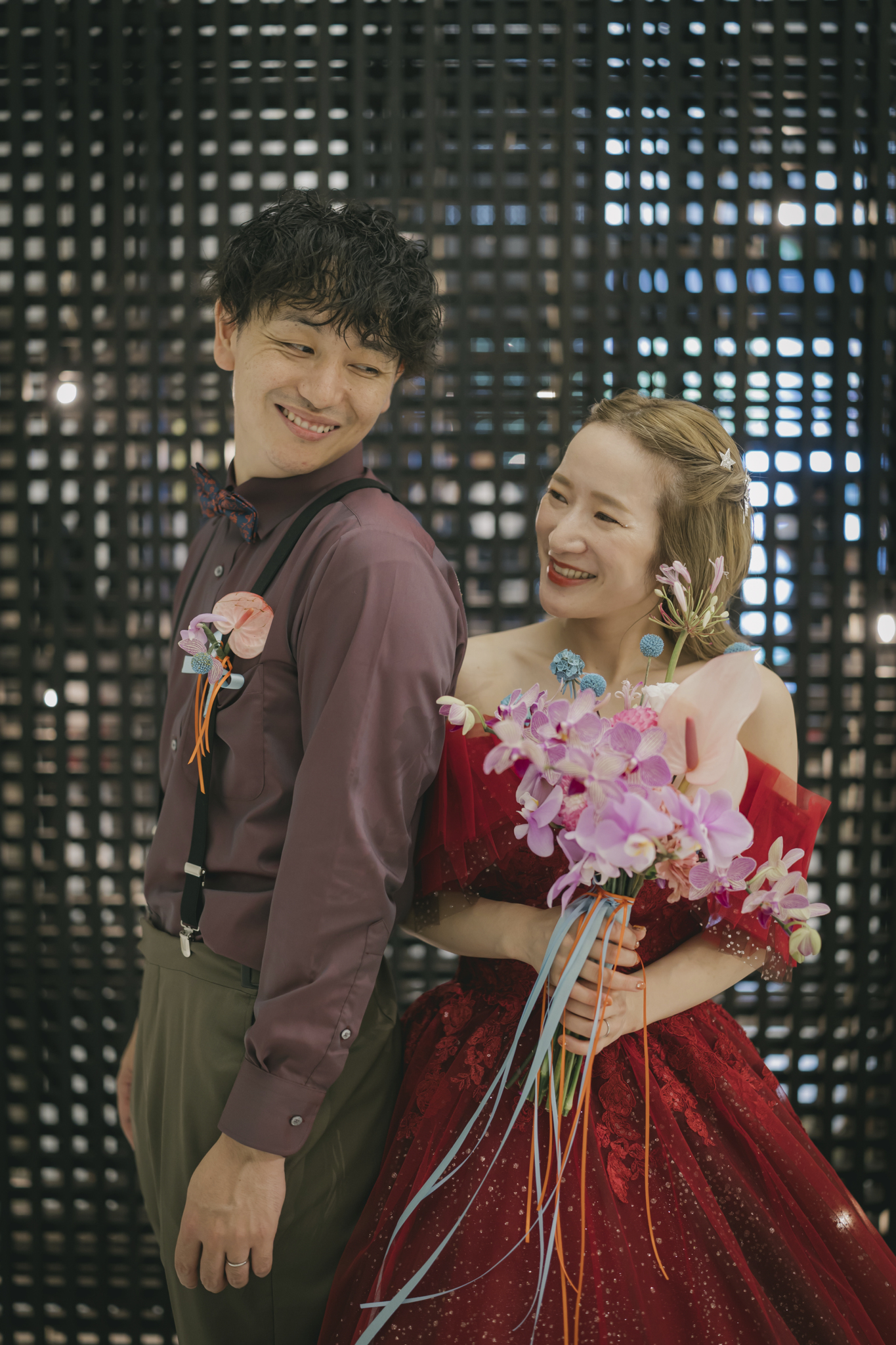 お開き後　カラードレス