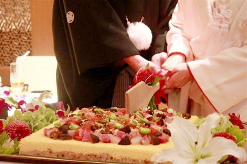 ちらし寿司入刀