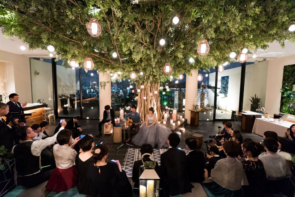 winter night wedding